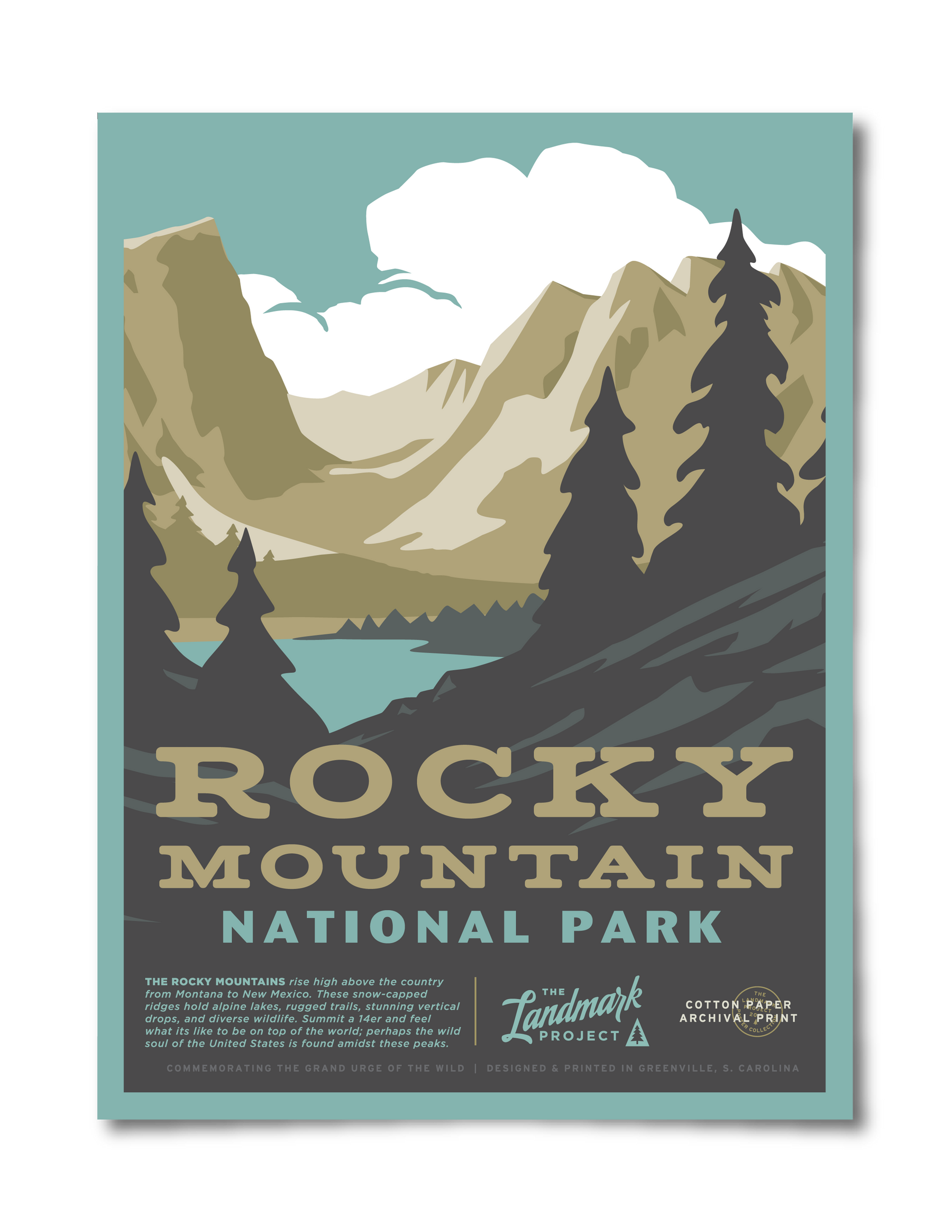 Rocky Mountain National Park Poster The Landmark Project