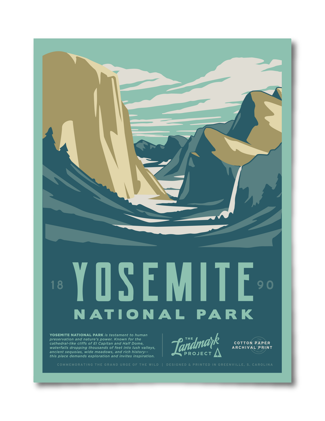 Yosemite National Park Poster Poster 12" x 16" 